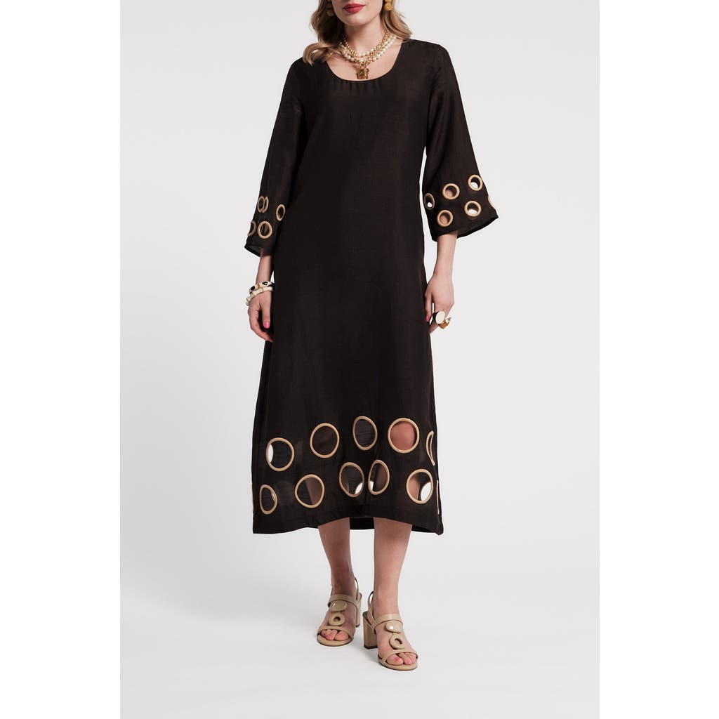Frances Valentine Faye Cut Out Maxi Dress In Black