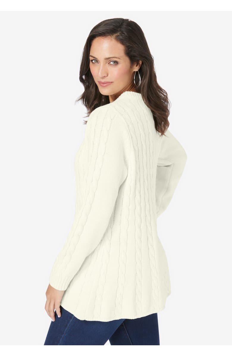 Jessica London Cable Peplum, Alternate, color, Emerald Green