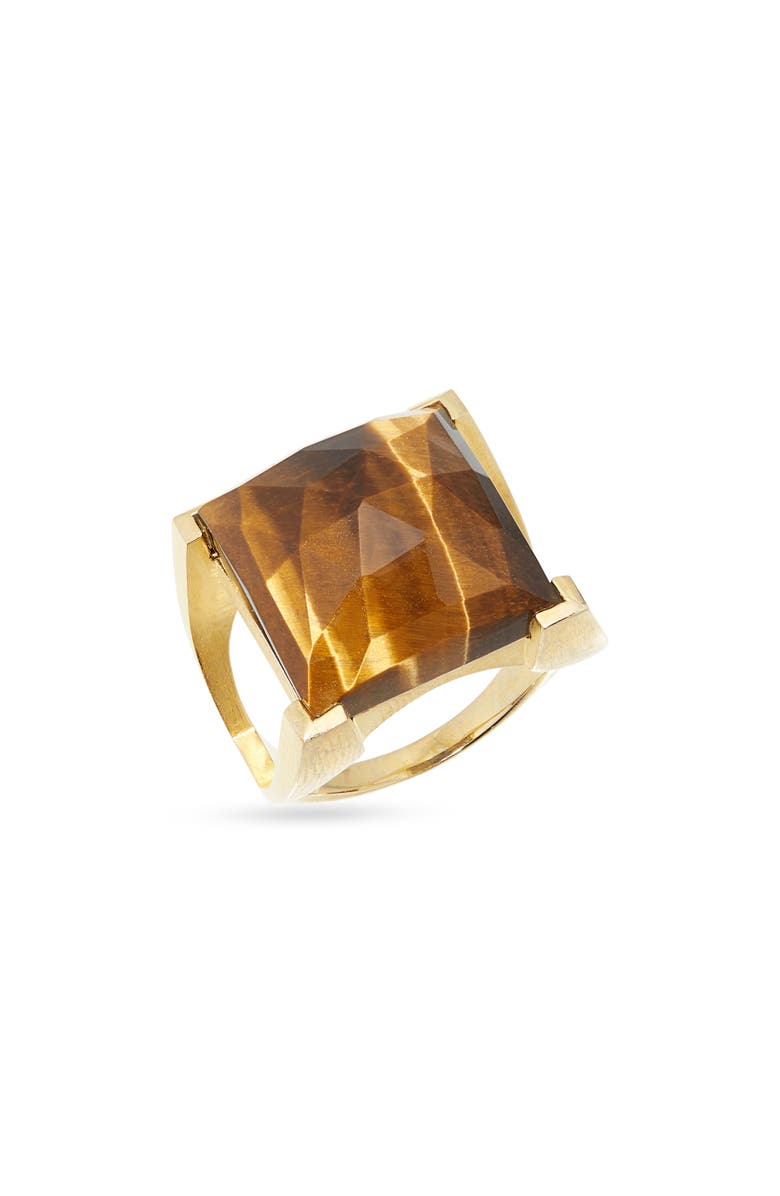 Dean Davidson Plaza Ring, Main, color, Tiger Eye/Gold