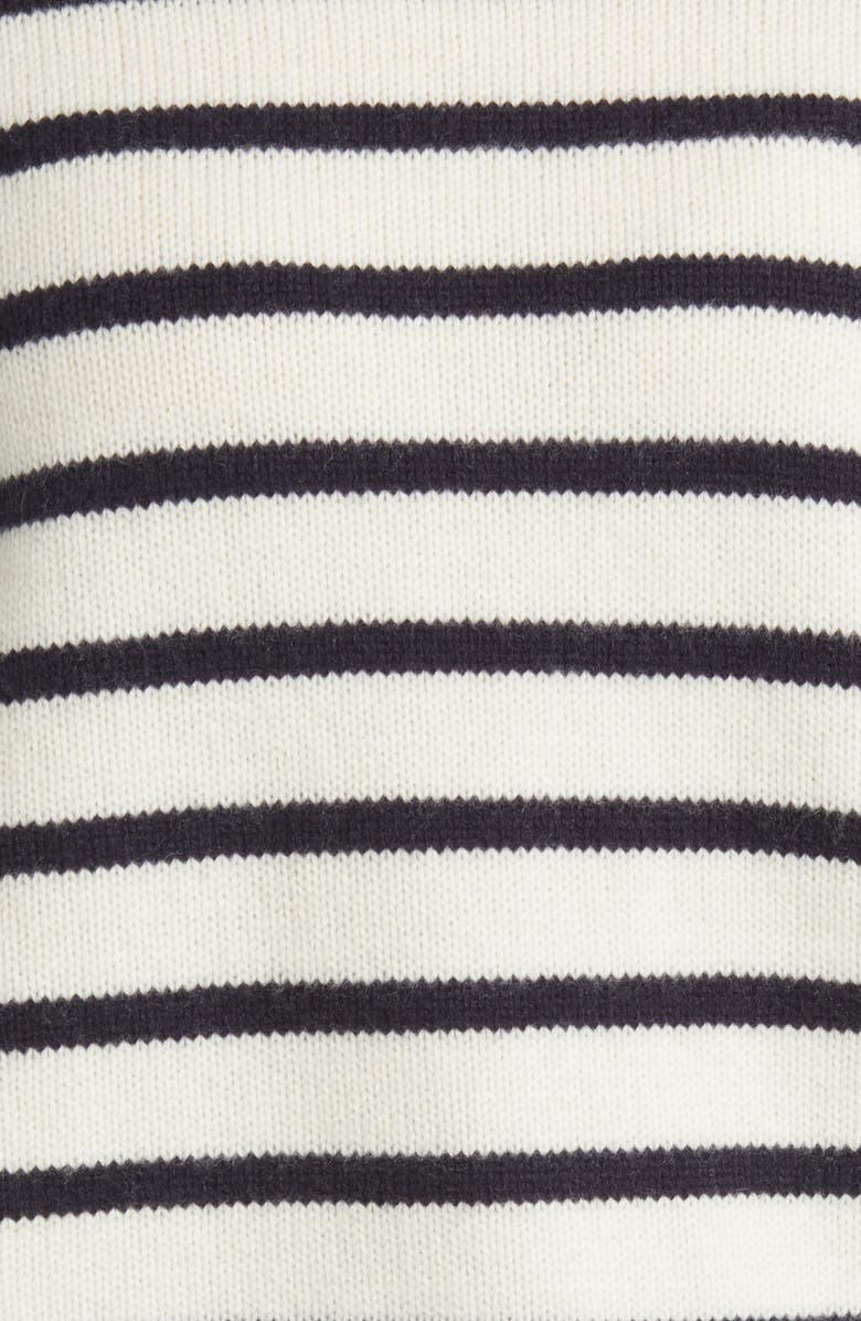 FRAME Stripe Cashmere Crewneck Sweater, Alternate, color, Navy Multi