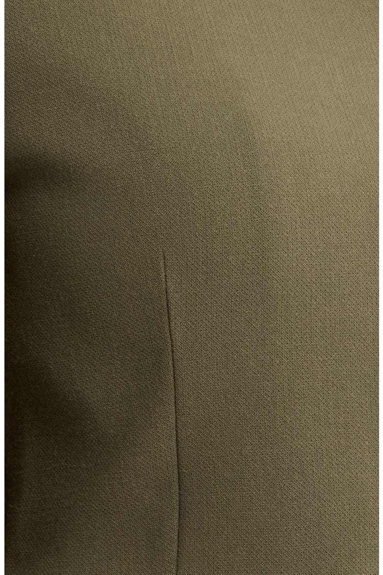 Curved Hem Collarless Jacket, Alternate, color, OLIVE SARMA