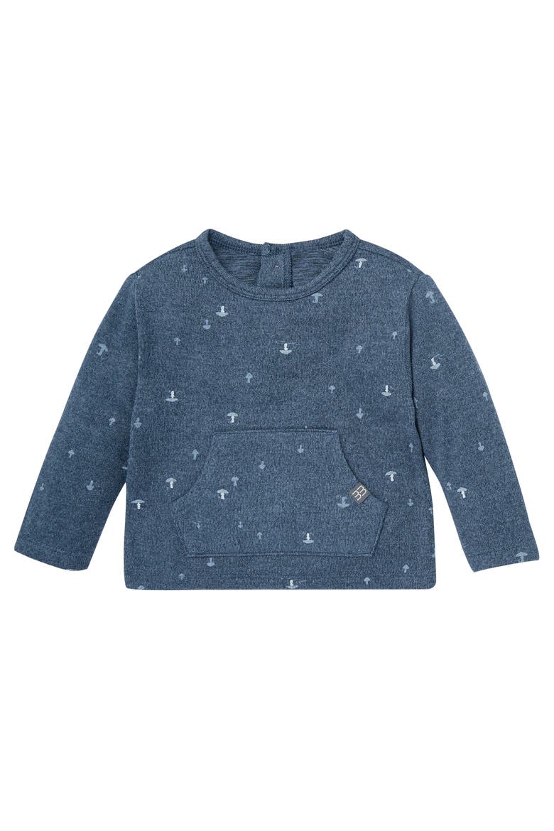 Brushed Hacci Top And Pant Set (baby), Alternate, color, Navy Mushroom