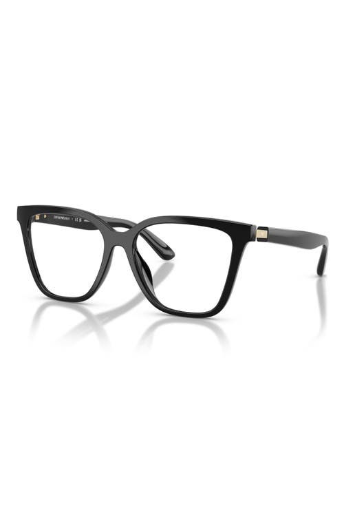 Emporio Armani 52mm Cat Eye Optical Glasses In Black