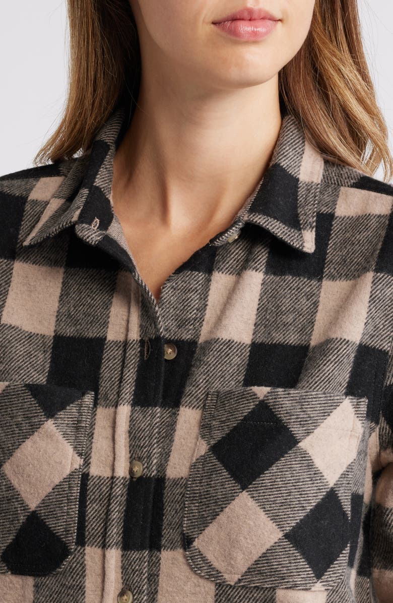 beachlunchlounge Tyler Flannel Tunic Shirt, Alternate, color, 