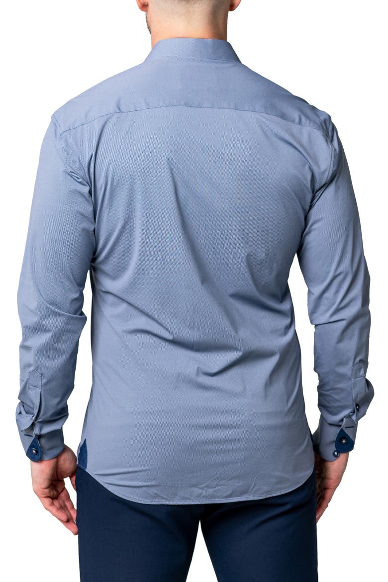 Einstein Yoli Blue Stretch Button-Up Shirt, Alternate, color, BLUE