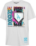 Mitchell & Ness Youth Mitchell & Ness White Los Angeles Dodgers Cooperstown Neon Field Shock T-Shirt