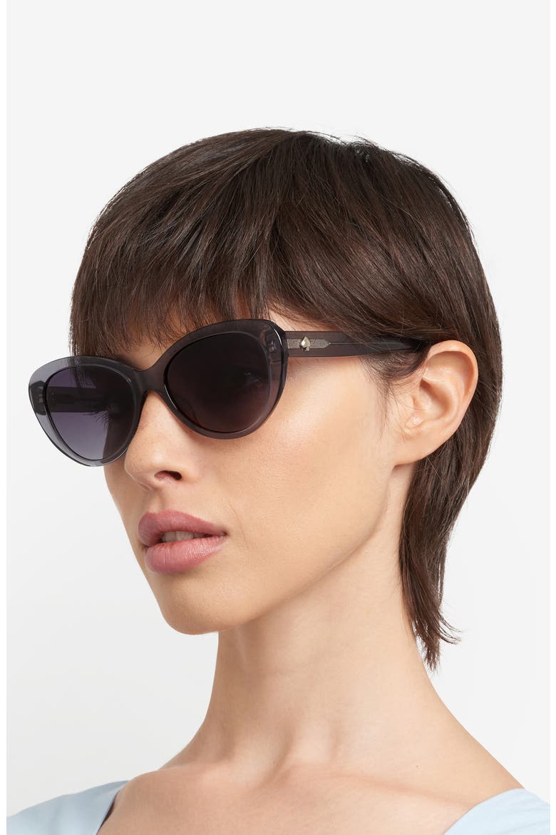 josi 55mm cat eye sunglasses, Alternate, color, GREY/ DARK GREY SF