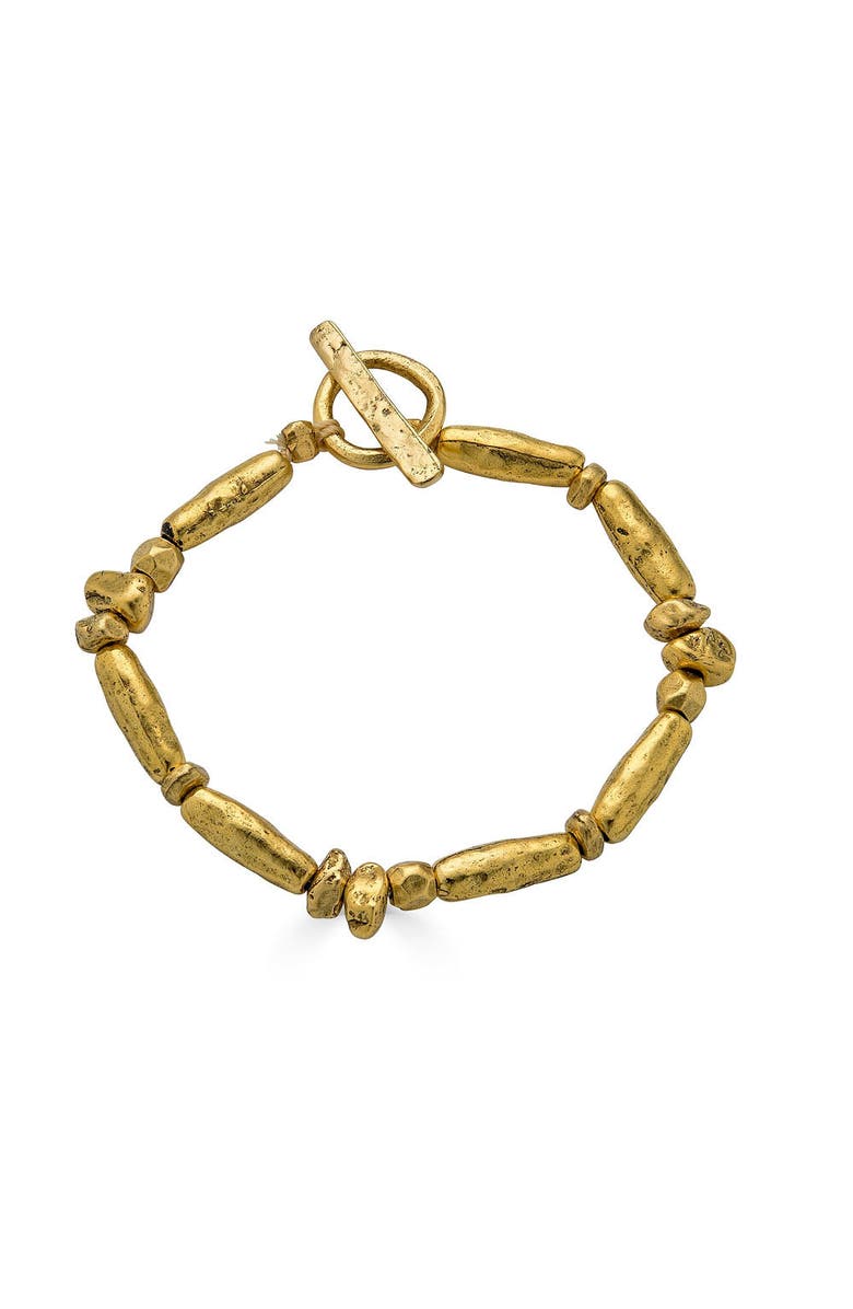 Loni Paul Jewelry Organic Bead Bracelet, Main, color, Gold