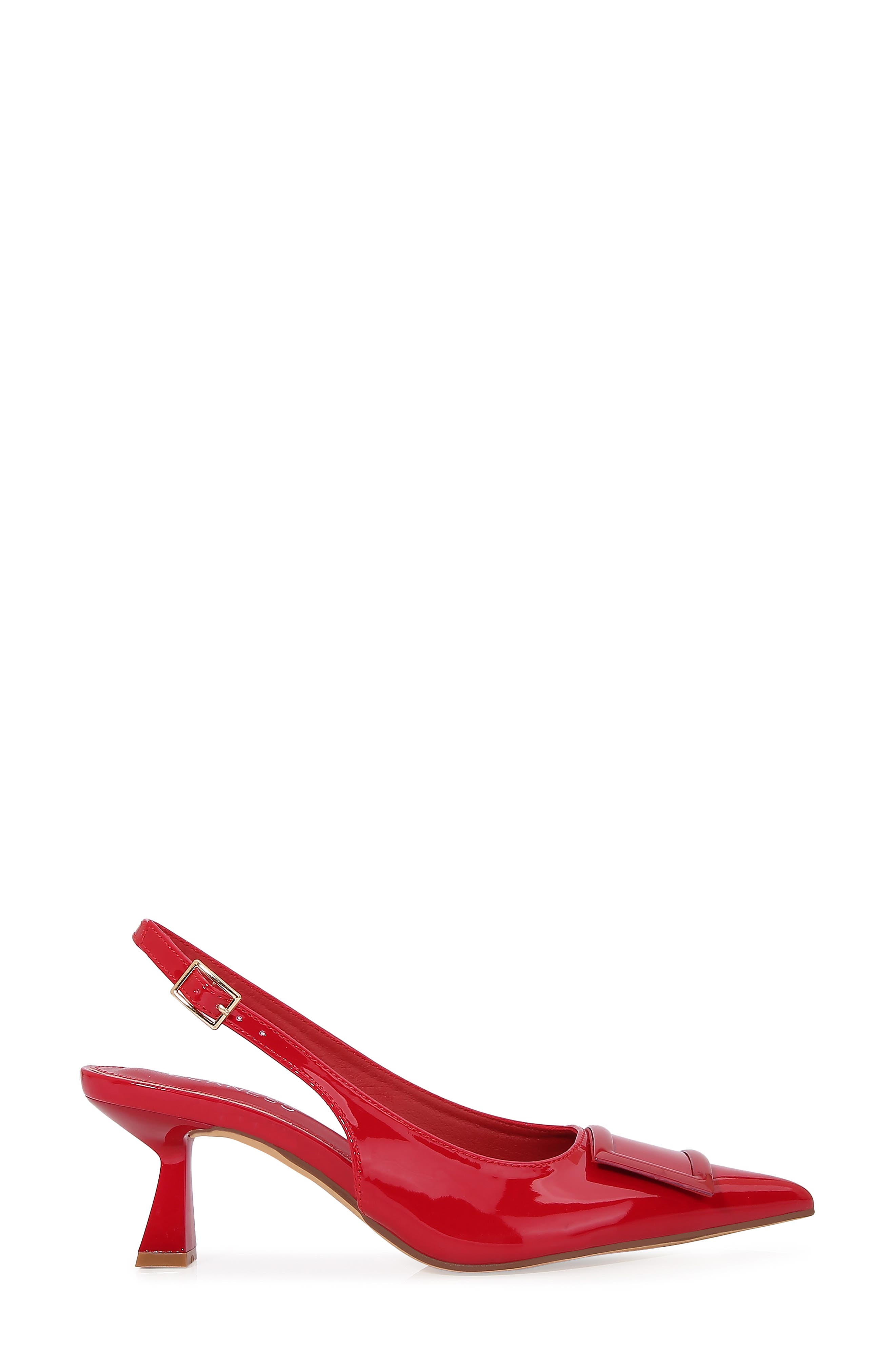 Celestine Pointed Toe Slingback Pump, Alternate, color, RED