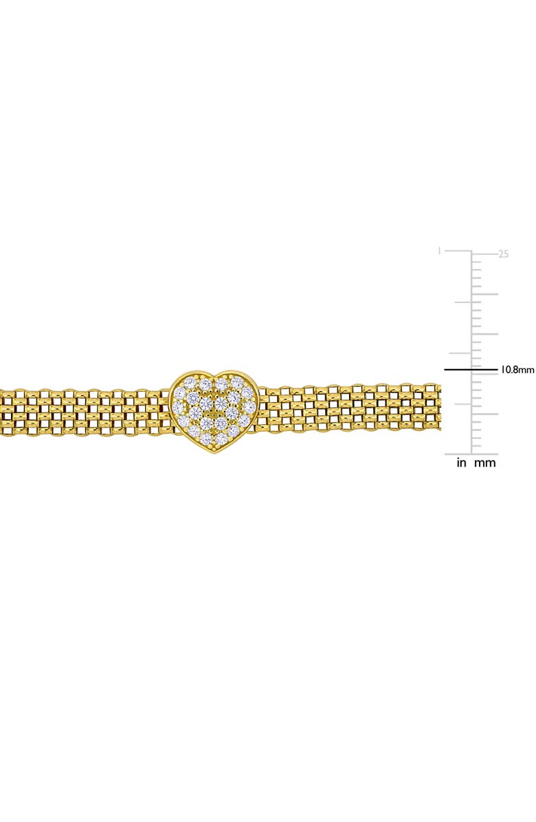 Julianna B. 3/4 CTW Cubic Zirconia Heart Necklace, Alternate, color, Yellow-Plated