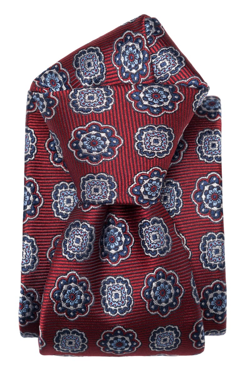 Elizabetta Tiberio - Silk Jacquard Tie for Men, Alternate, color, Red