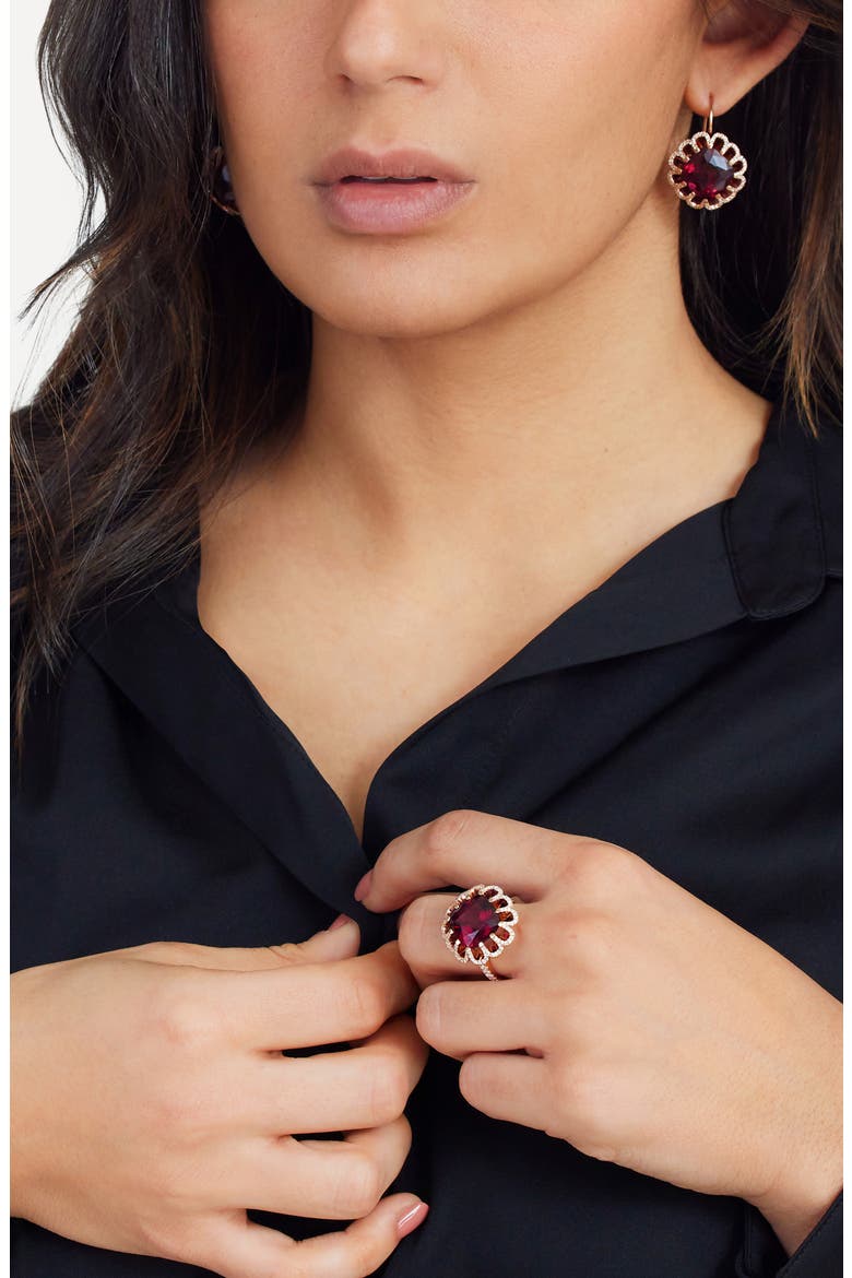 Imperial Hues Garnet & Diamond Ring, Alternate, color, 18K ROSE GOLD
