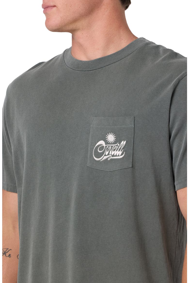 Twisted Sun Vintage Graphic Pocket T-Shirt, Alternate, color, HUNTER GREEN