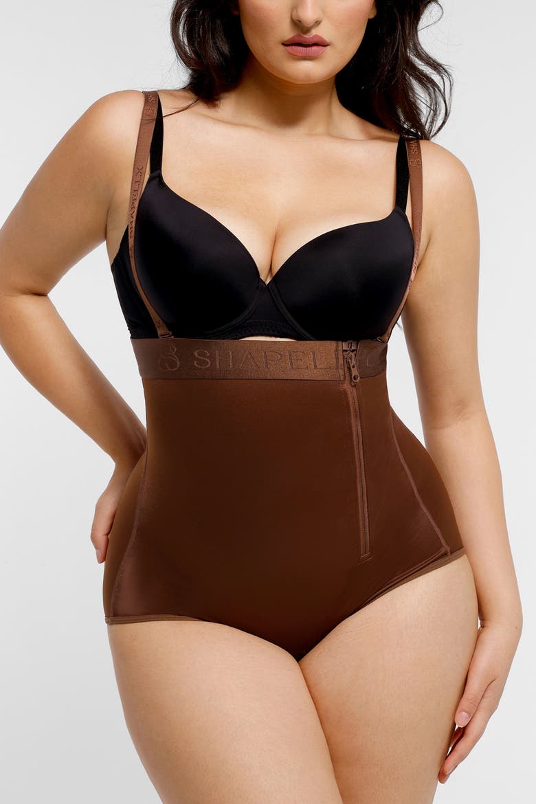 Butt-Lifting High Waist Panty, Main, color, Chocolate