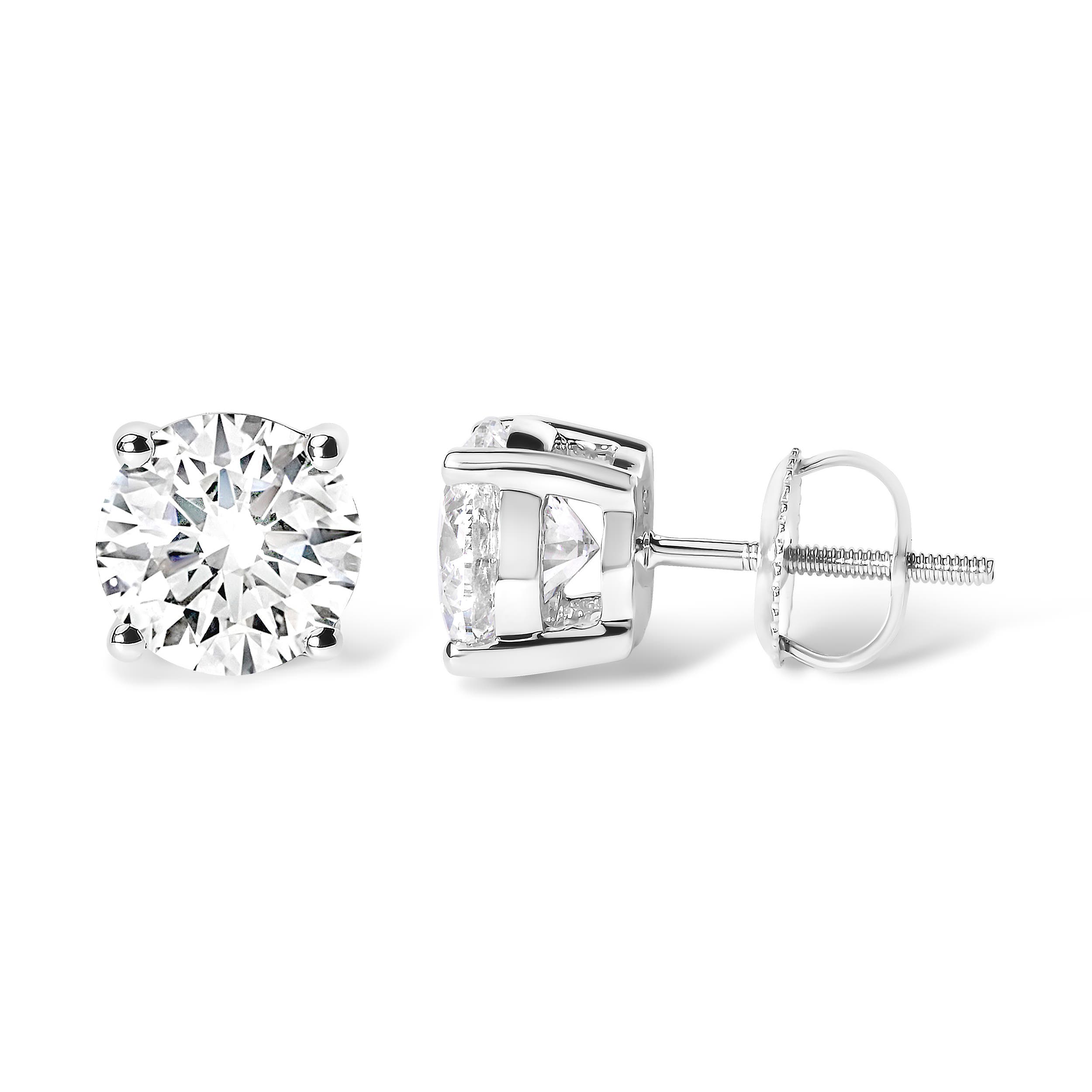 Haus of Brilliance 14K White Gold 2 3/4 Cttw Round Brilliant-Cut Lab ...