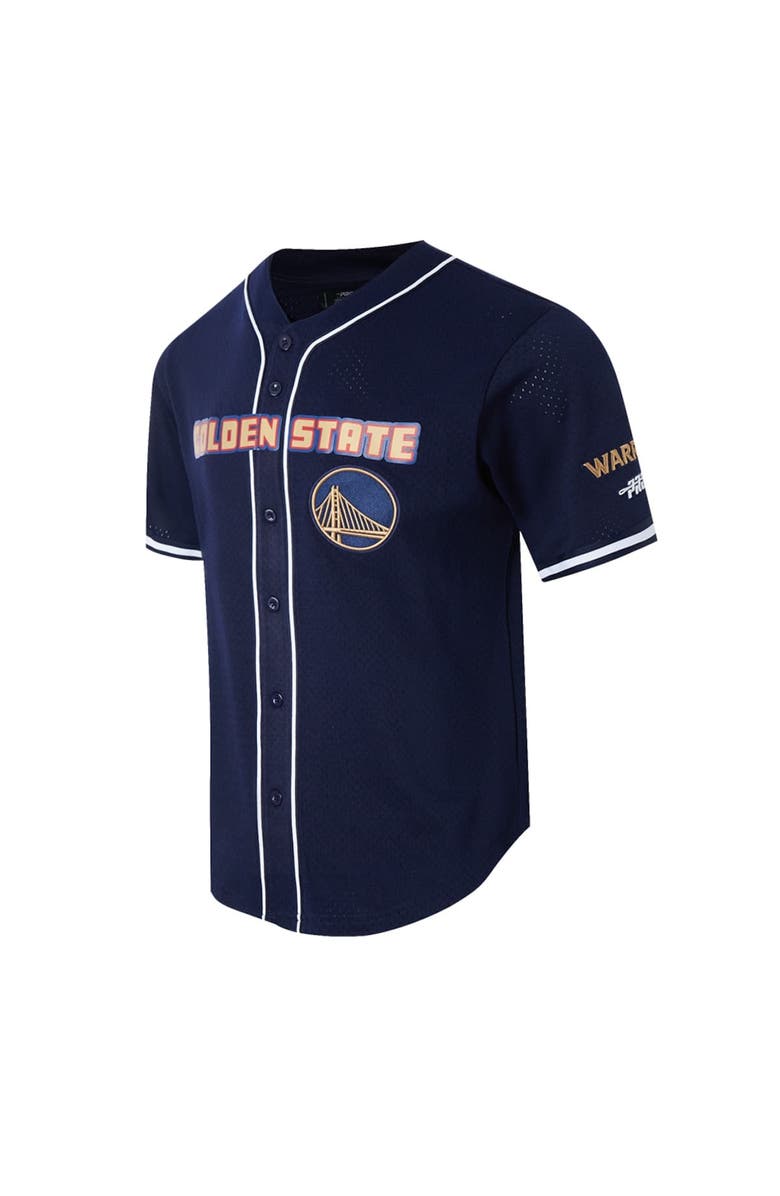 PRO STANDARD Men's Pro Standard Navy Golden State Warriors 2024/25 City Edition Mesh Baseball Jersey, Alternate, color,