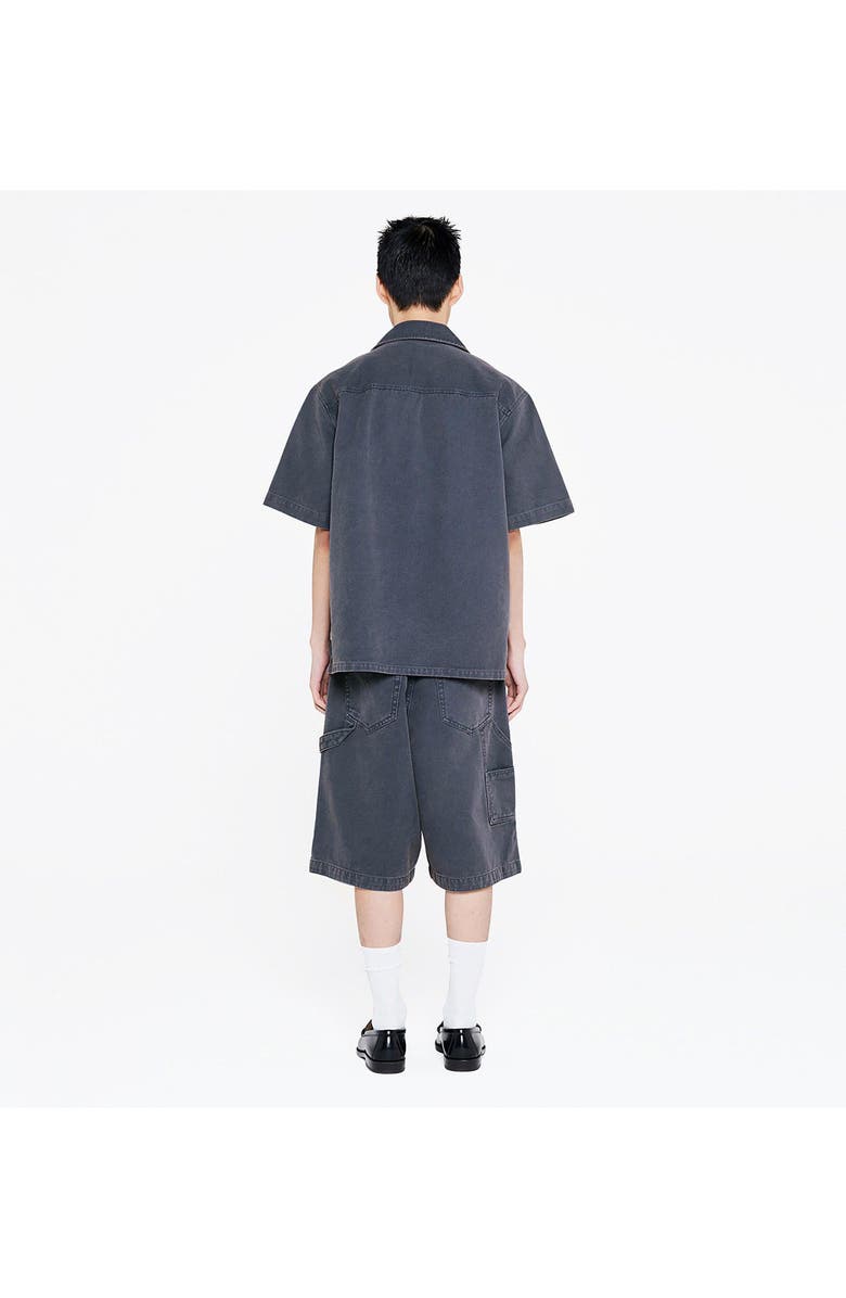 MCM X KASINA Bandana Monogram Shirt in Oxford Cotton, Alternate, color, Blue