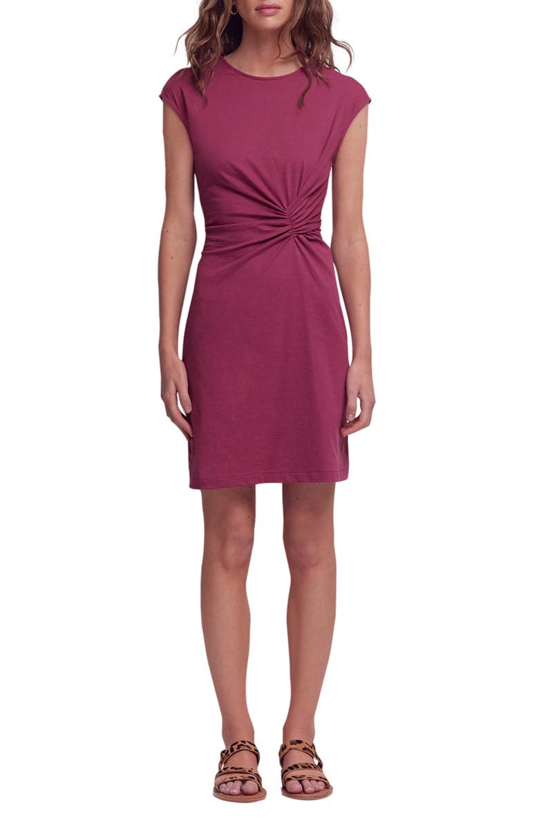 Boden Delilah Twist Short Dress, Main, color, Raspberry Coulis
