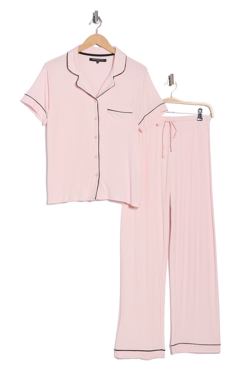 French Connection Piped Pajamas, Alternate, color, Heavenly Pink