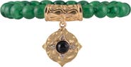 Rachel Roy Set of 2 Malachite Stretch Beaded Bracelets