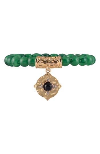 Rachel Roy Set Of 2 Malachite Stretch Beaded Bracelets In Green