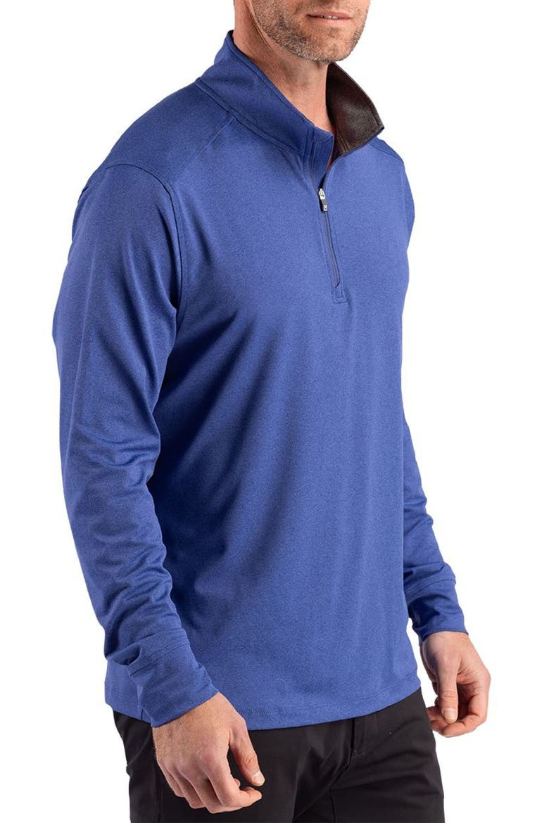 Forge Epic Confidence Performance Quarter Zip Pullover, Alternate, color, TOUR BLUE HEATHER