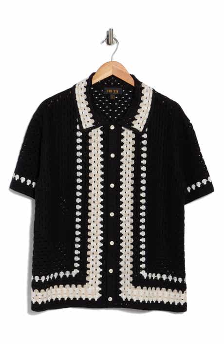 TRUTH Crochet Button-Up Shirt