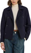 Lauren Ralph Lauren Double Breasted Wool Blend Twill Jacket