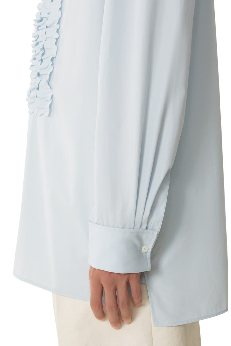 Cotton Poplin Bib Front Shirt, Alternate, color, Sky Blue