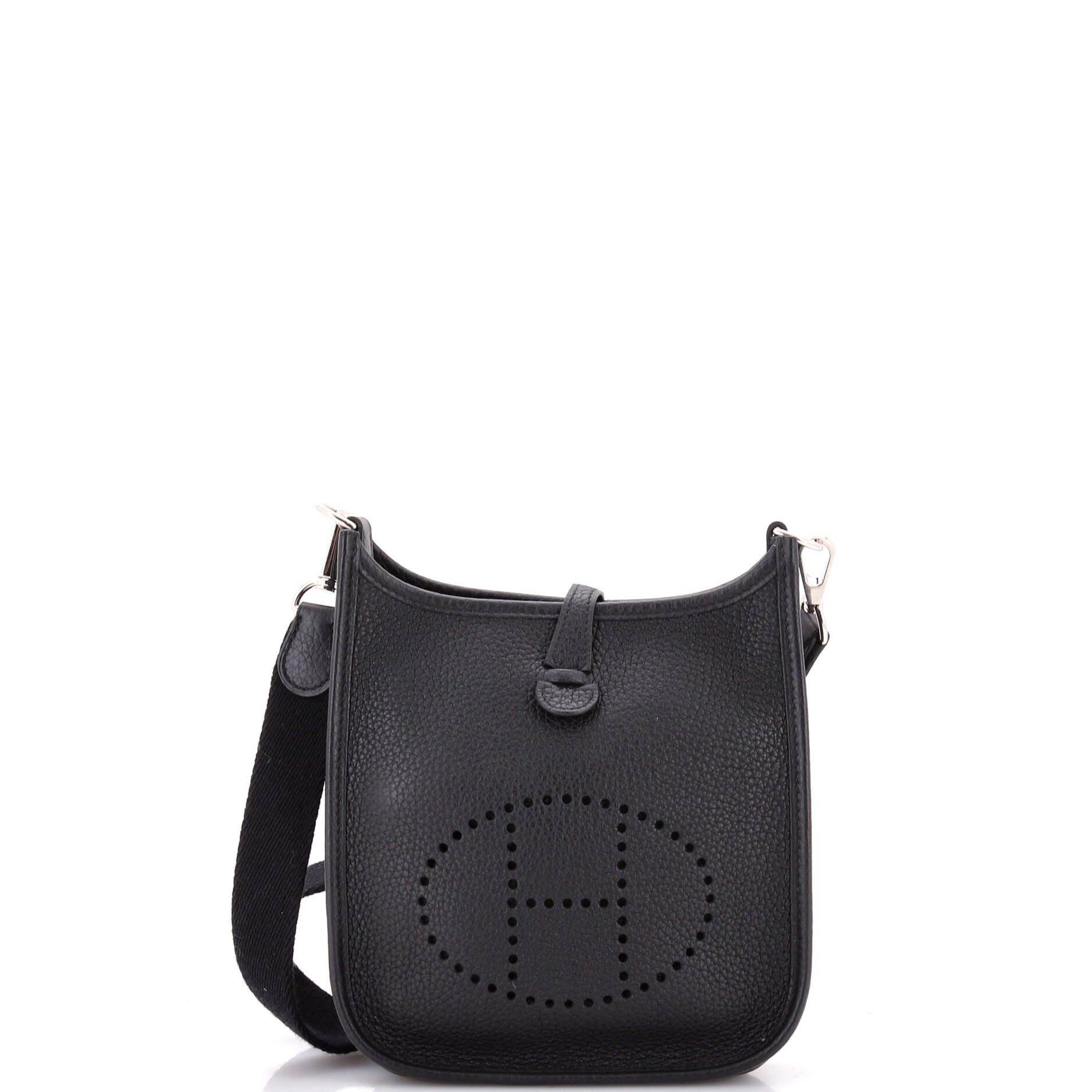 Pre-Owned Hermes Evelyne Bag Gen III Clemence TPM, Main, color, Noir