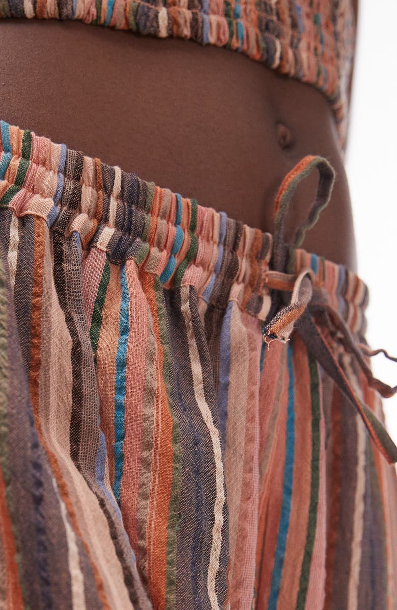 Topshop Stripe Wide Leg Cover-Up Pants, Alternate, color, 