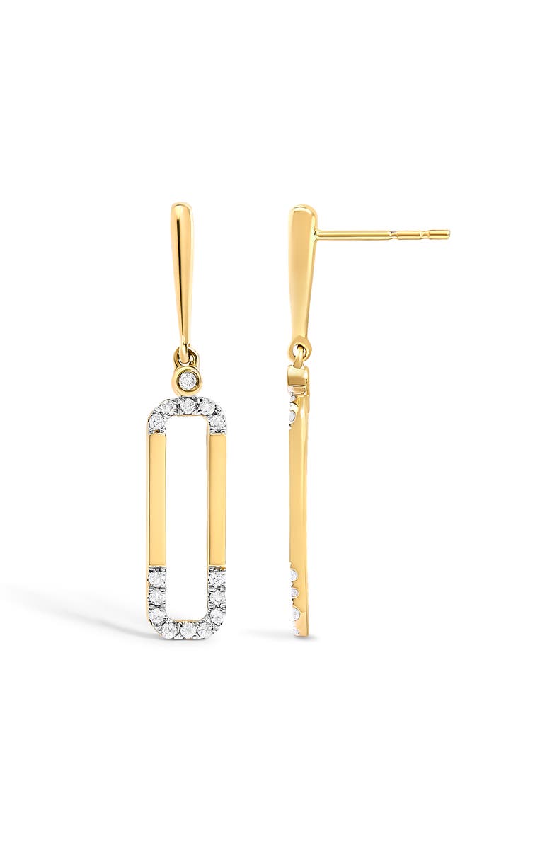 Haus of Brilliance 14K Yellow Gold 1/5 Cttw Diamond Paper Clip Dangle Earrings, Alternate, color, Yellow Gold