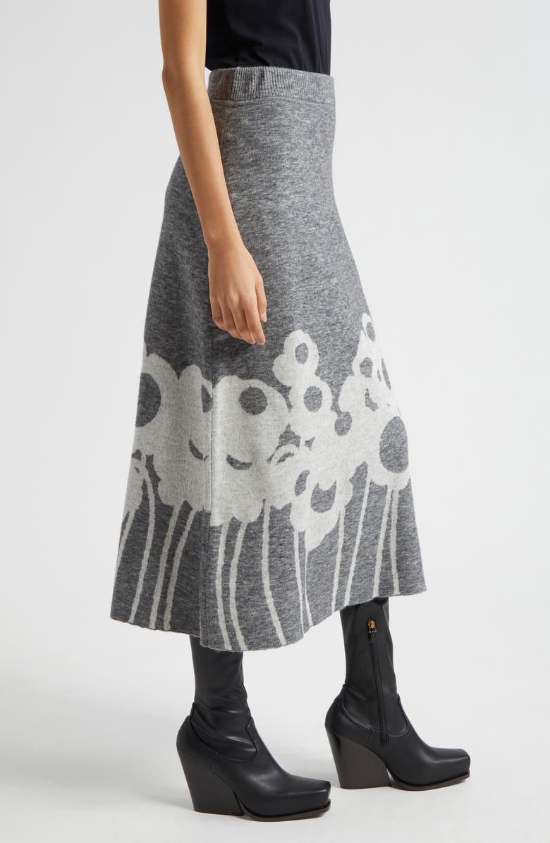 Marimekko Pieli Lammet Jacquard Knit Skirt, Alternate, color, Light Grey/ Off White