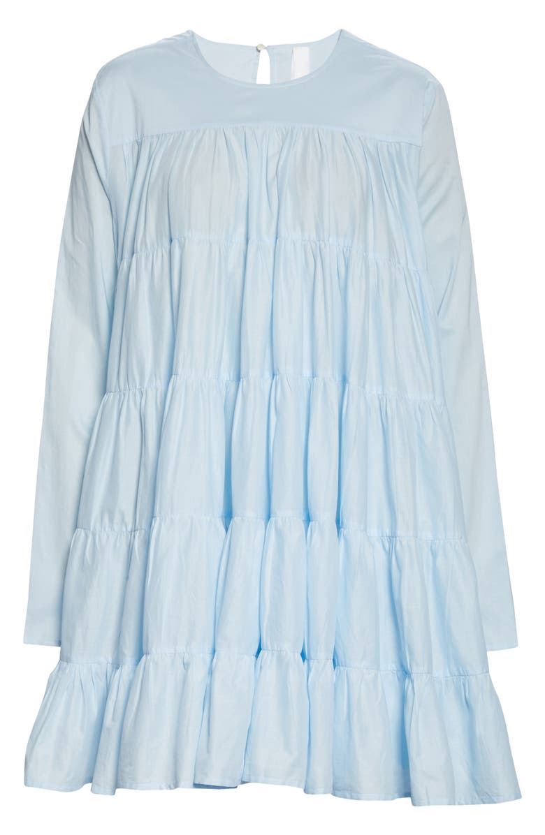 Merlette Soliman Tiered Long Sleeve Babydoll Dress, Alternate, color, 