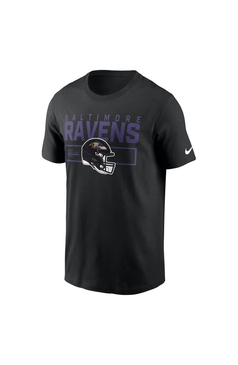 Nike Men's Nike Black Baltimore Ravens Primetime Helmet Essential T-Shirt, Alternate, color, Black