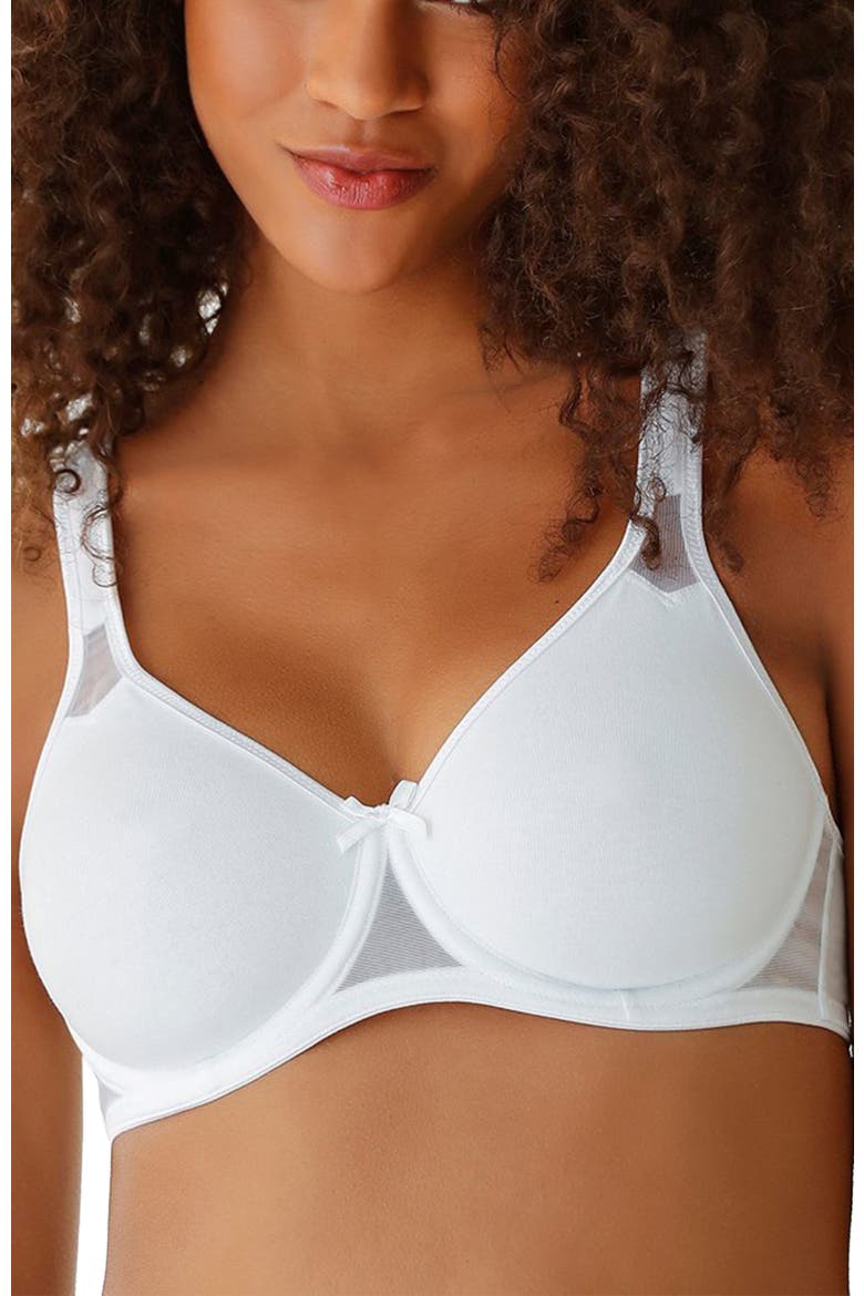 2 Pk Sheer Accent T-Shirt Bras, Main, color, Black & White