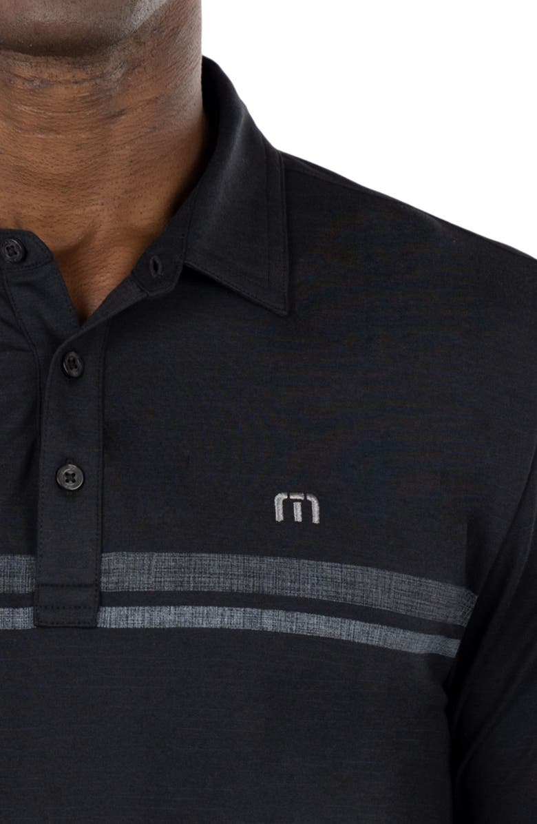 TravisMathew Heater 2.0 Stretch Long Sleeve Golf Polo, Alternate, color, Black