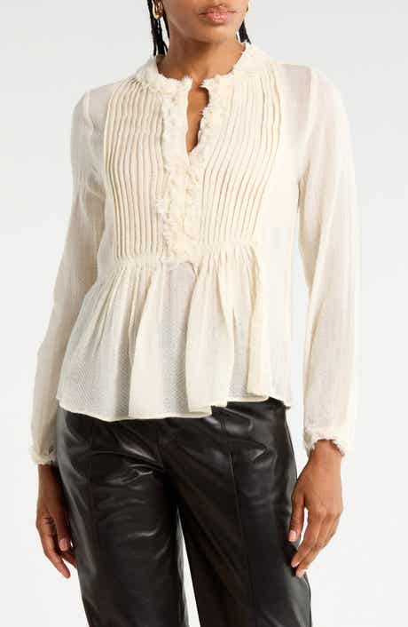 Adriel Ruffle Wool Tunic Top