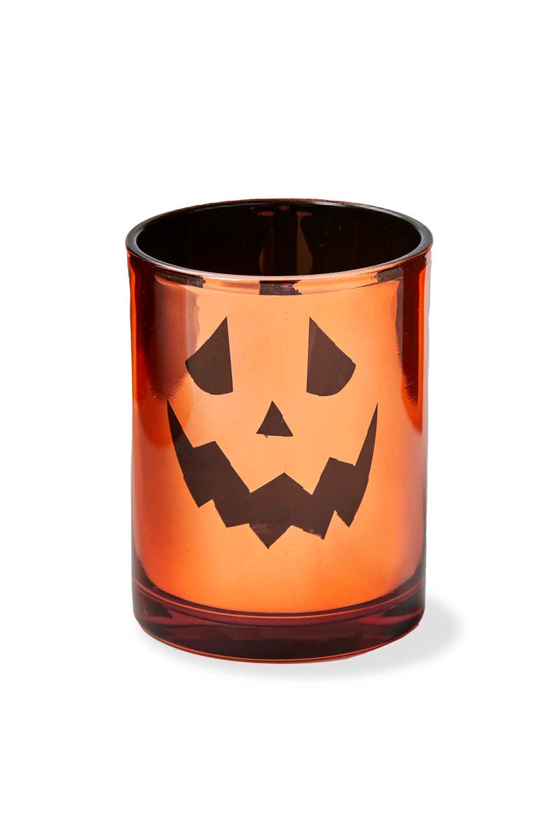 tag Jack O'Lantern Mercury Tealight Holder Halloween Decor, Main, color, Orange