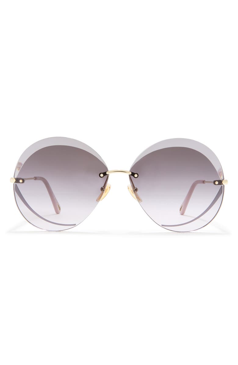 Chloé 64mm Round Sunglasses, Main, color,