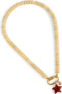 Madewell Beaded Star Carabiner Necklace