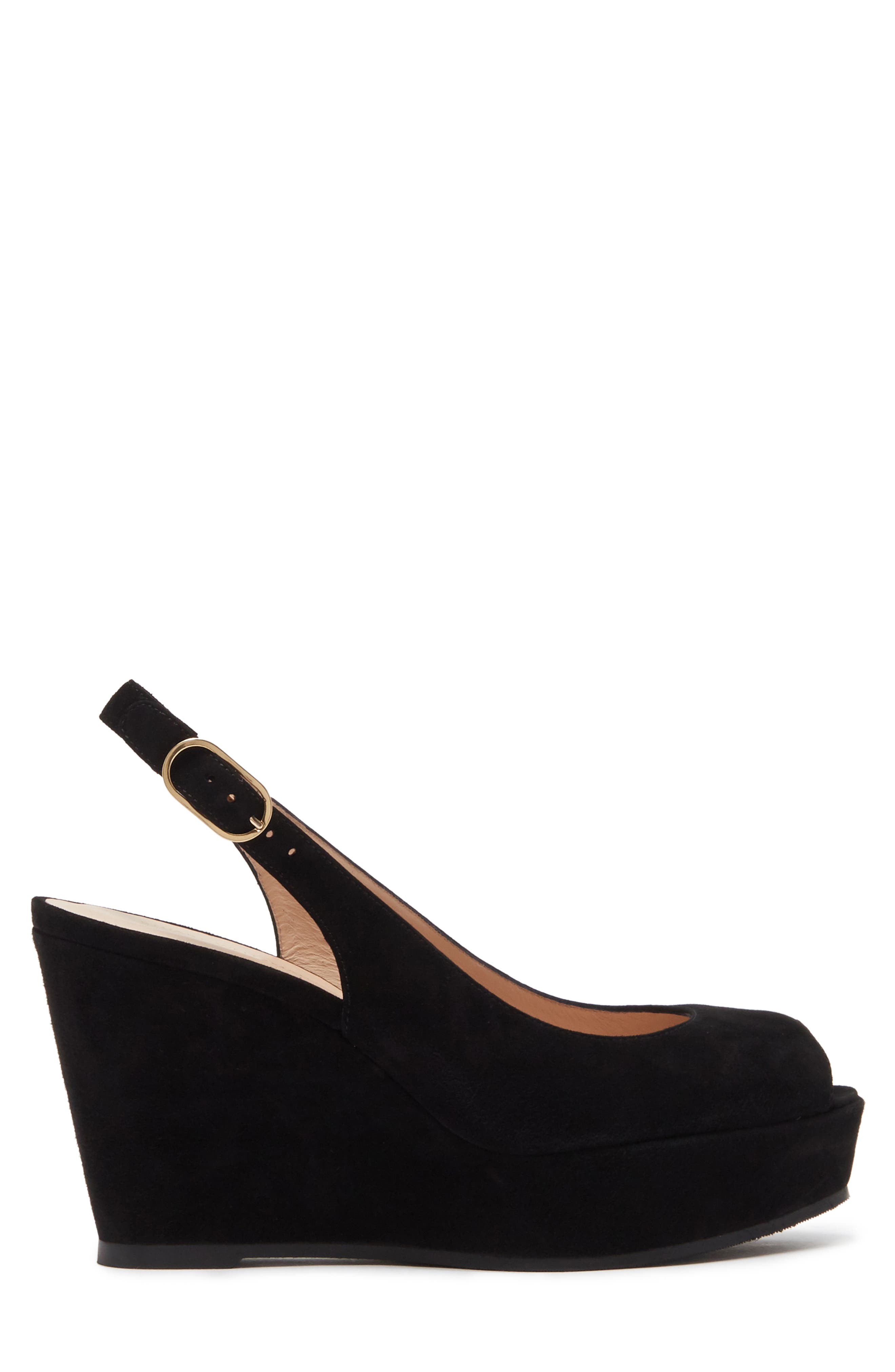 Stuart Weitzman Rinna Suede Wedge, Alternate, color, 