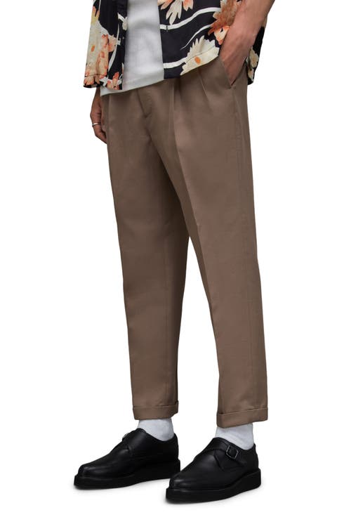 Tallis Pleated Cotton & Wool Trousers