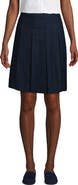 Lands' End School Uniform Solid Box Pleat Skirt Top of Knee