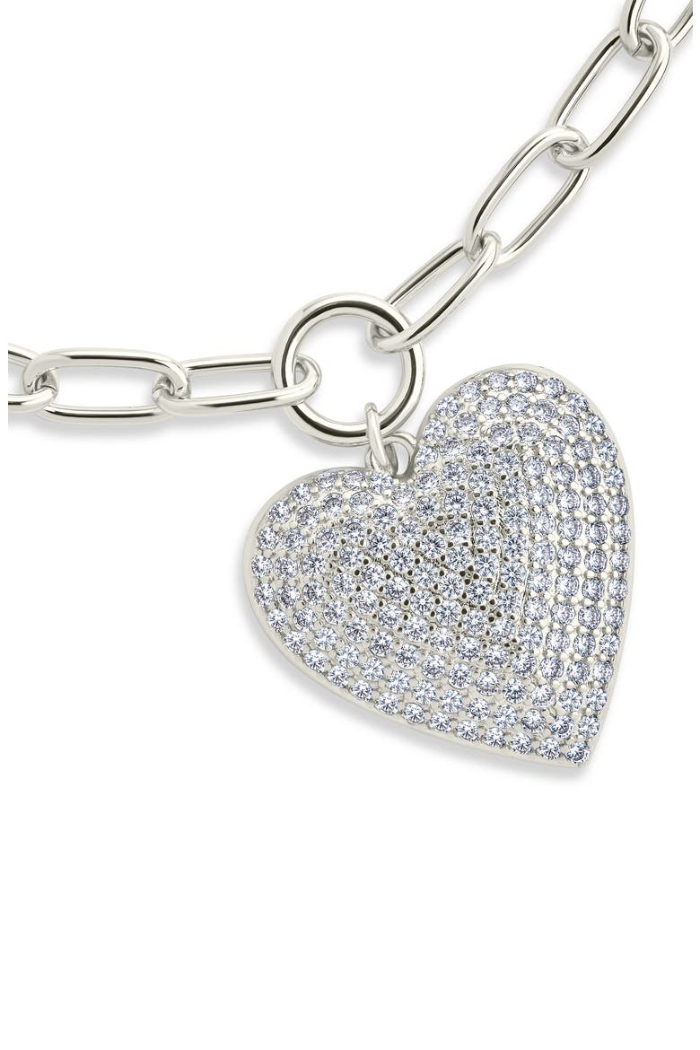 Disco Heart Bracelet, Alternate, color, SILVER