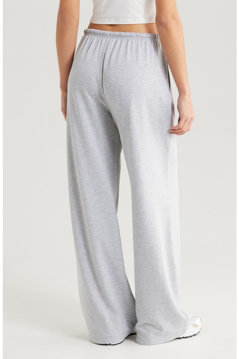 Loved Fleece Wide Leg Sweatpants, Alternate, color, GREY SOFT HEATHER