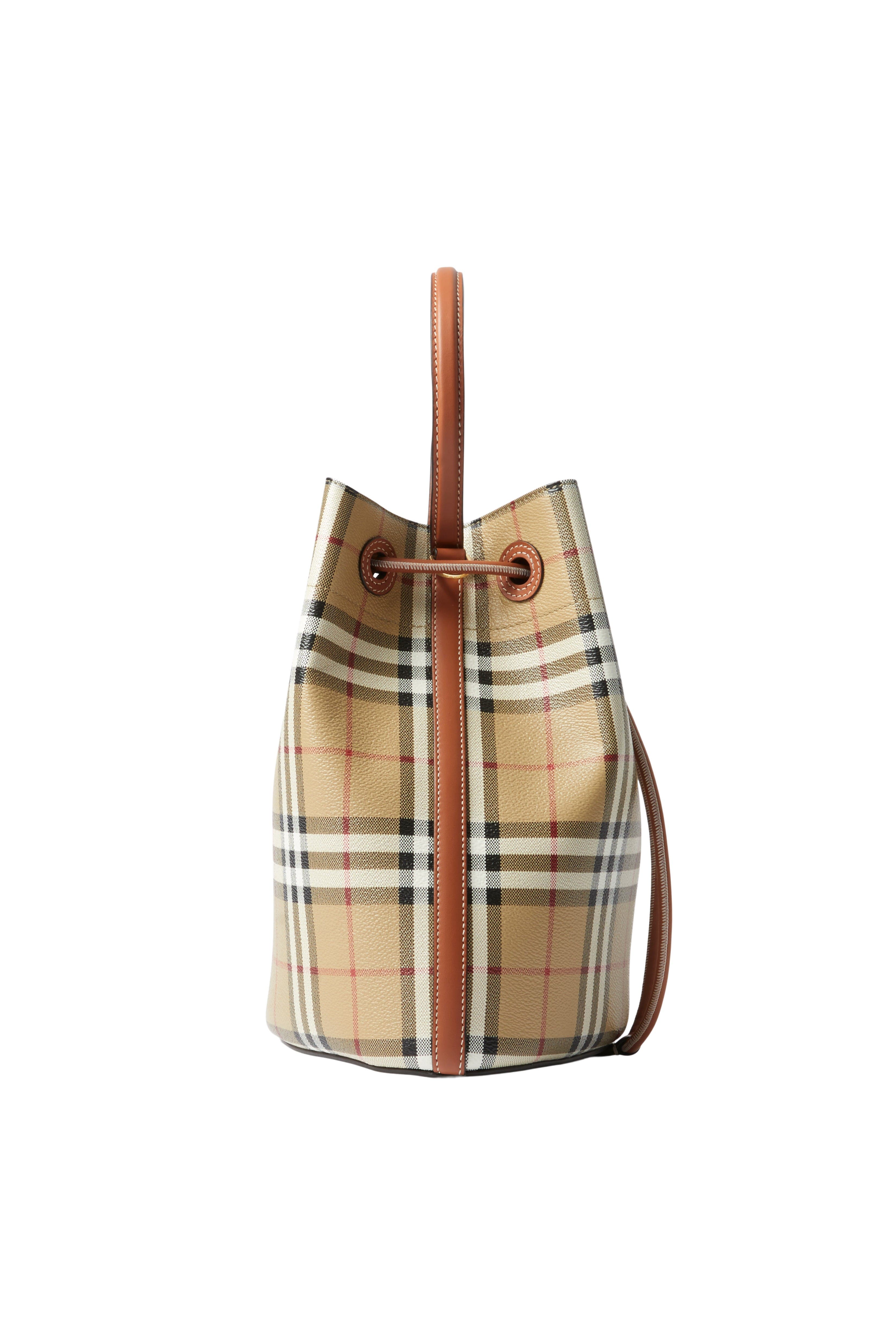 Burberry Small TB Bucket Bag, Alternate, color, Archive Beige/Briar Brown