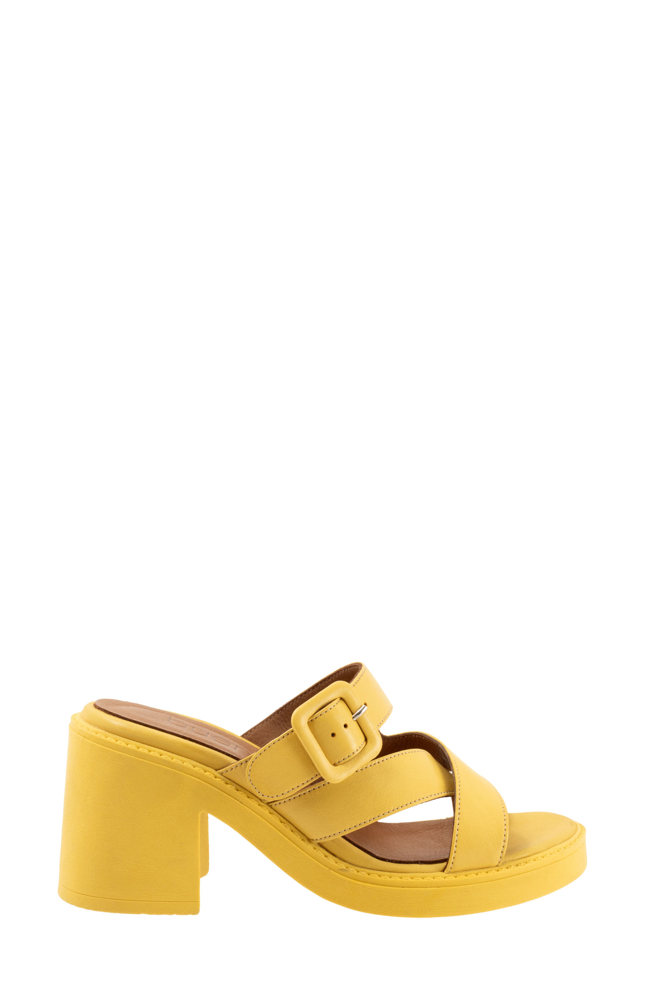 Milan Platform Slide Sandal, Alternate, color, YELLOW