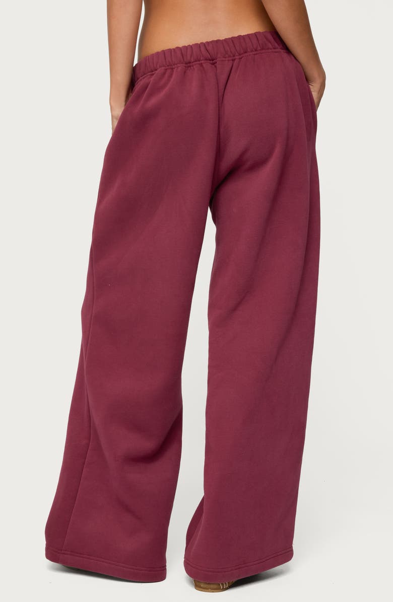EDIKTED LA Relaxed Fit Sweatpants, Alternate, color, Burgundy