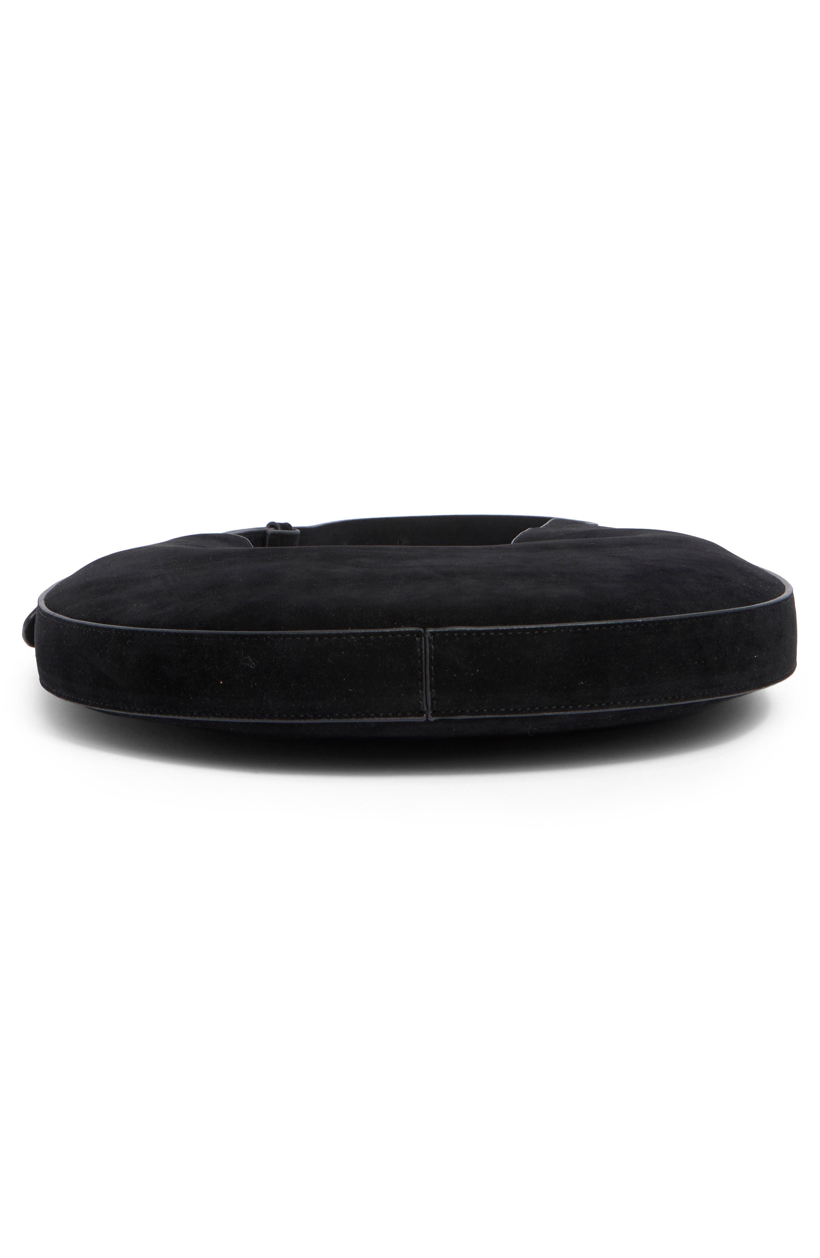 Hobo Faux Suede Shoulder Bag, Alternate, color, BLACK